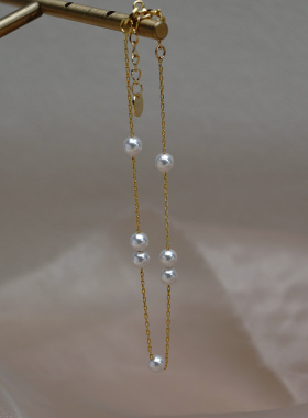 如帆小众轻奢高级感纤细珍珠手链925纯银简约气质手串通勤女60349