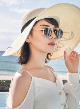 墨镜出游个性风太阳镜刘涛同款