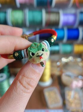 蛇年本命年新款小奶蛇手绳精编男女款纯手工灵蛇复古配色手环生肖