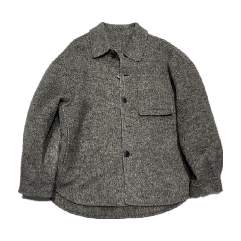 轻奢高级感翻领双面羊毛呢大衣男秋冬美式复古宽松廓形衬衫款外套,淘宝优惠券,粉丝福利购,淘宝优惠卷