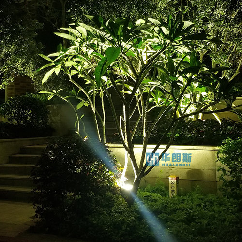 led户外射灯彩色投光灯七彩rgb变色公园园林景观庭院灯照树灯防水 - 图1