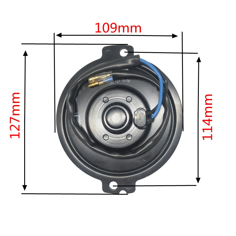 汽车空调电子扇超薄二角电机马达12V24V散热圆形割草改装高速电机 - 图2