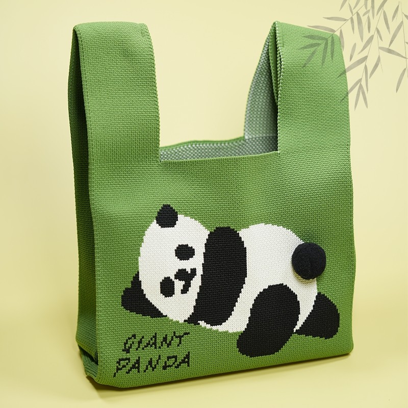 弹力面料可洗大熊猫手提包装礼物礼品袋托特包小礼品伴手礼手提袋,淘宝优惠券,粉丝福利购,淘宝优惠卷