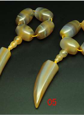 同料一套狼牙吊坠缠丝玛瑙个性