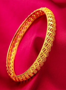 礼物礼品首饰跨境欧美时尚女士开口镂空手环 复古雕花掐丝礼物婚