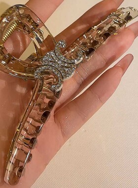 大号抓夹女百搭鲨鱼夹闪钻