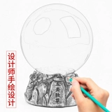 Стеклянный прозрачный желтый белый кварц с аметистом