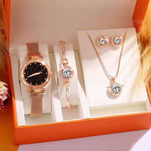 Luxury Boutique Set Gift Box Watch Bracelet Necklace women - 图1