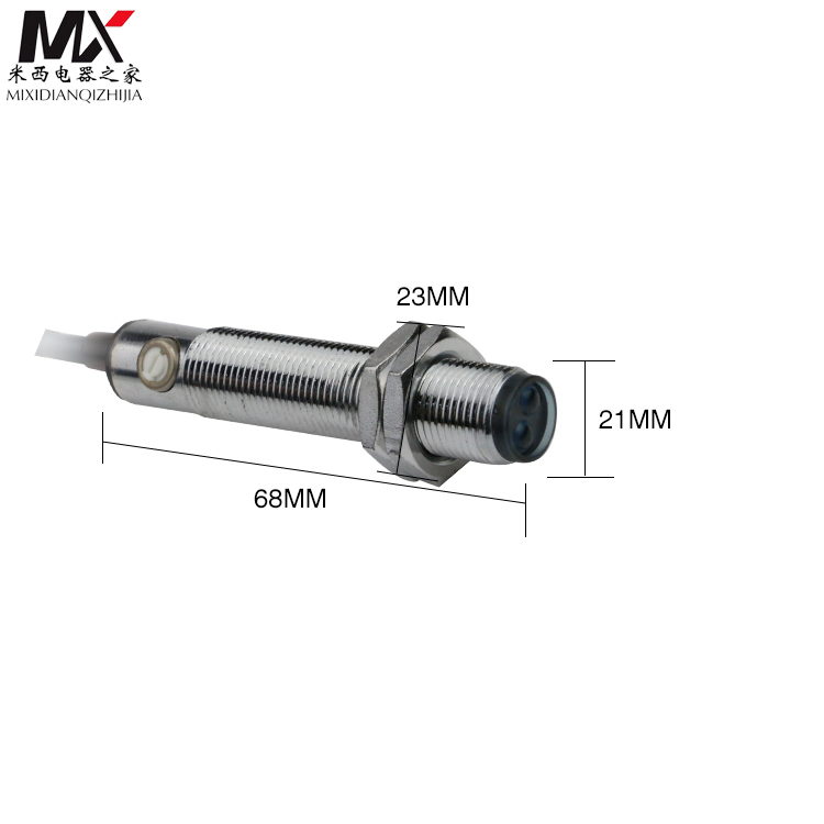 沪工光电开关 E3F1-DS10C4 10CM直流三线NPN常开 漫反射型 M12 - 图1