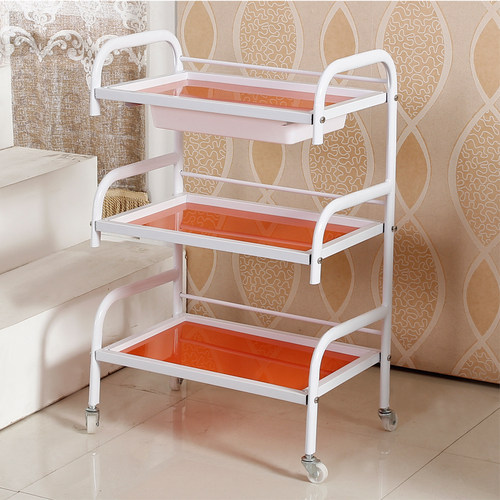 美容美发推车化妆美甲纹绣火罐工具玻璃置物架美容院专用小车包邮 - 图1