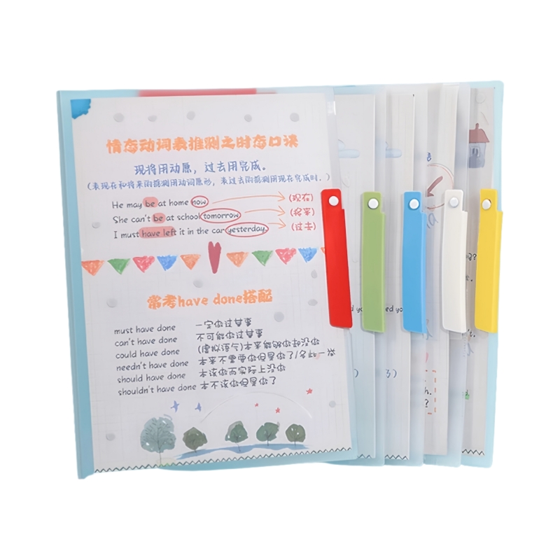 A3旋转文件夹A4拉杆夹小学生专用初中生透明插页试卷夹资料收纳袋 - 图3