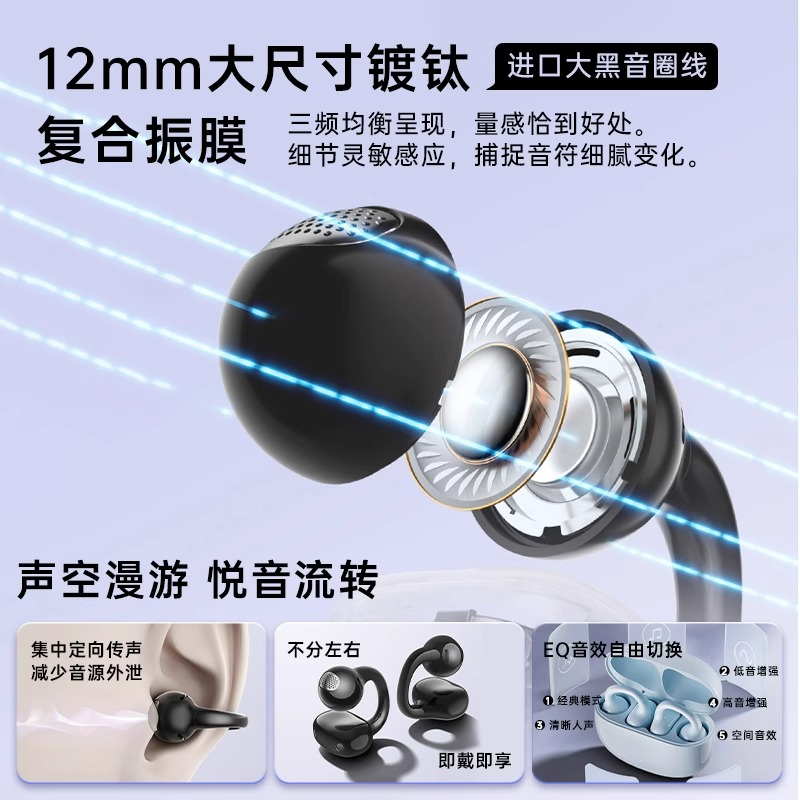 Edifier/漫步者 Comfo Clip Q蓝牙耳机不入耳开放式耳夹式qq耳夹 - 图1