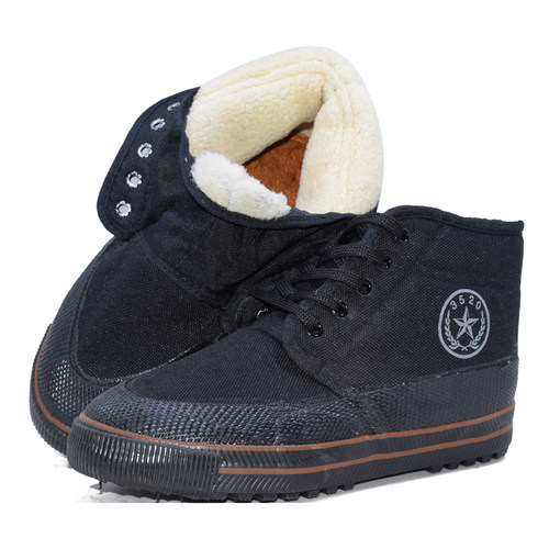 3520劳保棉鞋男工地耐磨冬季保暖解放鞋高帮加绒加厚防滑迷彩棉鞋 - 图2