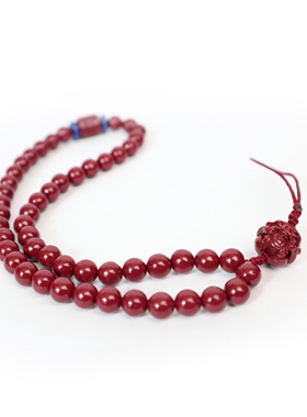 安伯曼紫金砂朱砂青金石隔片六字zhen言桶珠六合手机链