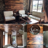 Старая лодка деревянная доска материал мозаика фоновая стена сплошная леса