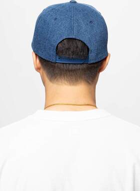 【Ohh】现货PLEASURES CORE LOGO  DENIM SNAPBACK 牛仔后扣帽