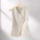 2026 Irregular Vest Vest ແມ່ຍິງອອກແບບໃຫມ່ Top Waist Slim Temperament Wear Suit Pony Clip