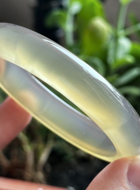 马料海洋玉髓高冰天然香槟金冰透光感玻璃种质地刚透玛瑙手镯58口