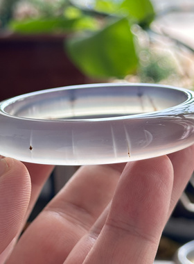 云臻阁天然巴西玛瑙玉髓原色草花管子冰感冰透小树风景意境手镯57