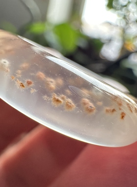 天然马料海洋玉髓高冰白冰飘沙落雪薏米红豆景观玛瑙戒圈戒指环18