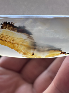 云臻阁天然海洋玉髓草花意境山景山峰花草高冰冰透玛瑙风景手镯65