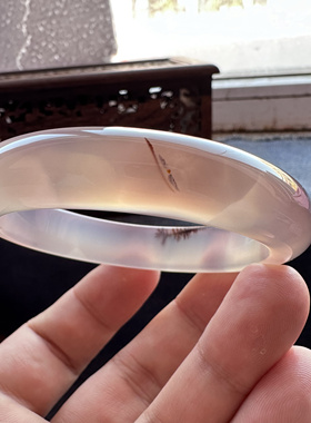 云臻阁天然海洋玉髓马料草花玛瑙树景小草风景景观紫玉髓手镯57