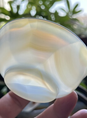 天然马料海洋玉髓白冰俏色冰透玛瑙茶碗鱼鳞莲花云主人杯酒杯摆件