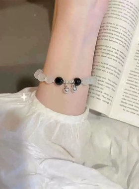 猫眼石铃铛手链女生夏季ins小众设计高级感串珠闺蜜气质手串手饰