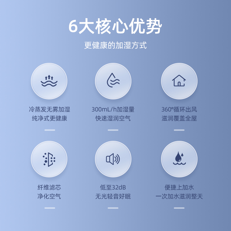 亚都无雾空气加湿器家用轻音孕妇婴儿桌面客厅卧室纯净型冷蒸发