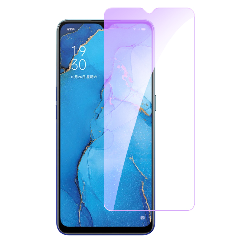 适用抗蓝光Reno8Pro+紫光oppo钢化膜Reno7SE全屏覆盖6手机贴膜oppoReno5K 4SE护眼Reno10倍变焦版2Z RenoAce - 图3