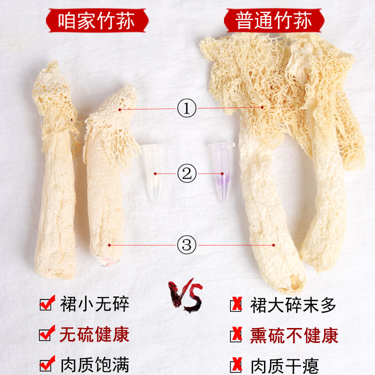 100g贵州织金红托一级竹荪新货干货旗舰店特级野生无裙竹笙非500g-图0