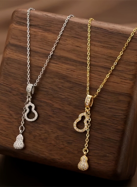 18K铜镀真金流苏葫芦小众设计