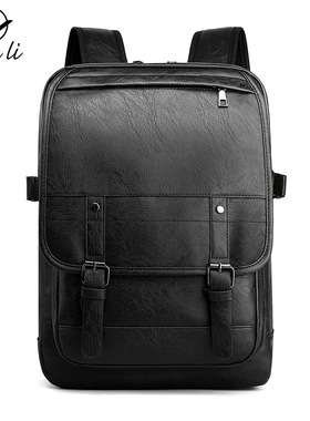 Cross-border casual backpack men's business PU travel backp