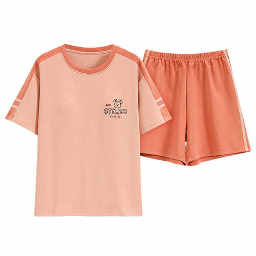 2026年夏季新款女士薄款纯棉睡衣短裤休闲可外穿凉感家居服套装 - 图3