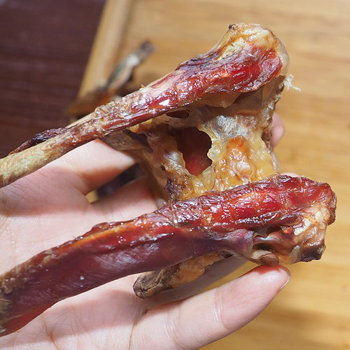 香烘鸭锁骨 无添加狗零食 阿拉斯加宠物磨牙骨头 - 图0