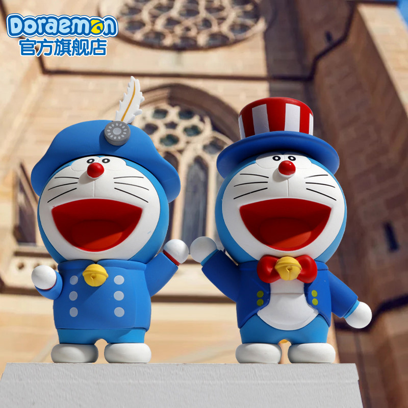 哆啦A梦官方旗舰店正版叮当猫大雄摆件套装公仔手办桌面潮流玩具 - 图1
