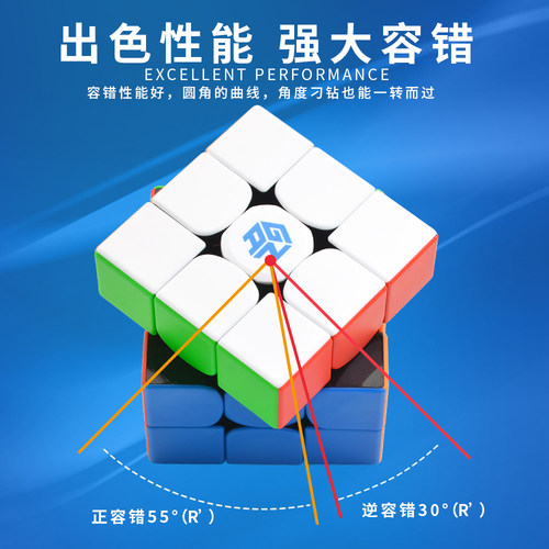GAN356RS三阶魔方比赛专用磁力249M 3阶魔方初学者益智套装全套 - 图0