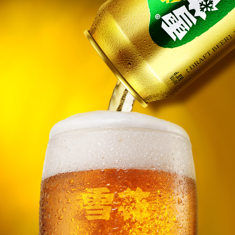 雪花纯生啤酒8度500ml 24罐匠心营造拉罐装整箱啤酒 破损包赔 百元好酒 淘优券