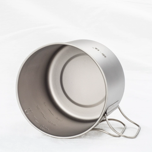 Kang Titanium Pure Titanium Water Cup Outdoor Noodle Cup Soups Cup Одиночная -сингл титановый горшок с большой мощностью 900 мл домашнего кемпинга