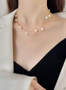 小清新项链2023新款女锁骨链