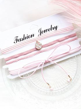 网红choker锁骨链项链女潮短款颈带ins酷颈链脖子饰品项圈套装