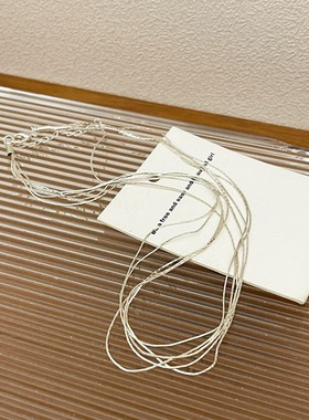 其他铜镀厚银女生多层项链