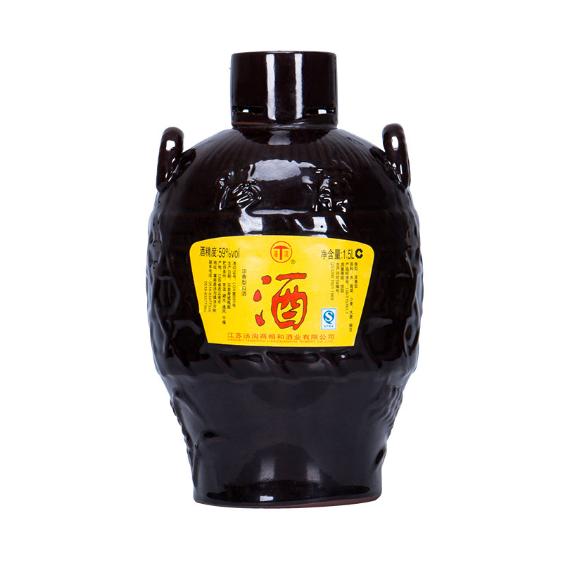汤沟百年老窖 59度高度浓香型白酒1500ml*2坛箱装国产汤沟大曲酒_虎窝淘