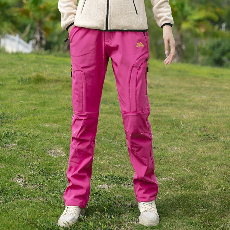 冲锋裤女户外防风防水加绒保暖登山软壳裤女款时尚工装裤冲锋裤,淘宝优惠券,粉丝福利购,淘宝优惠卷