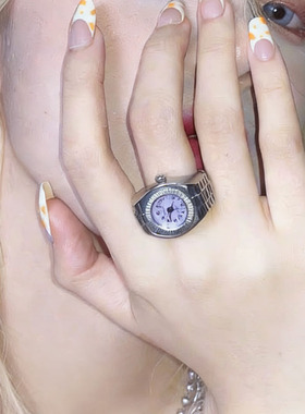 时尚轻奢小巧手表戒指男女情侣款