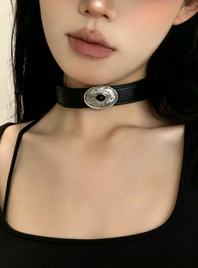 复古藏式金属图腾做项圈女项链