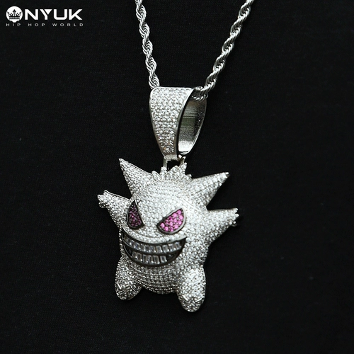Nyuk/Eunuqi Европейский и американский 3A Shimbin Chain Pet Pet Elves geng призрачный кулон хип -хоп тренд хип -хоп
