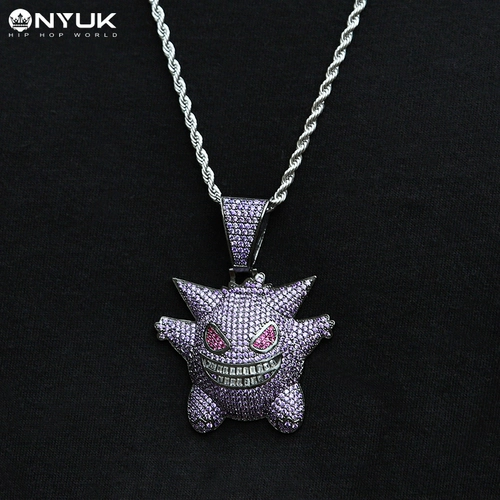 Nyuk/Eunuqi Европейский и американский 3A Shimbin Chain Pet Pet Elves geng призрачный кулон хип -хоп тренд хип -хоп