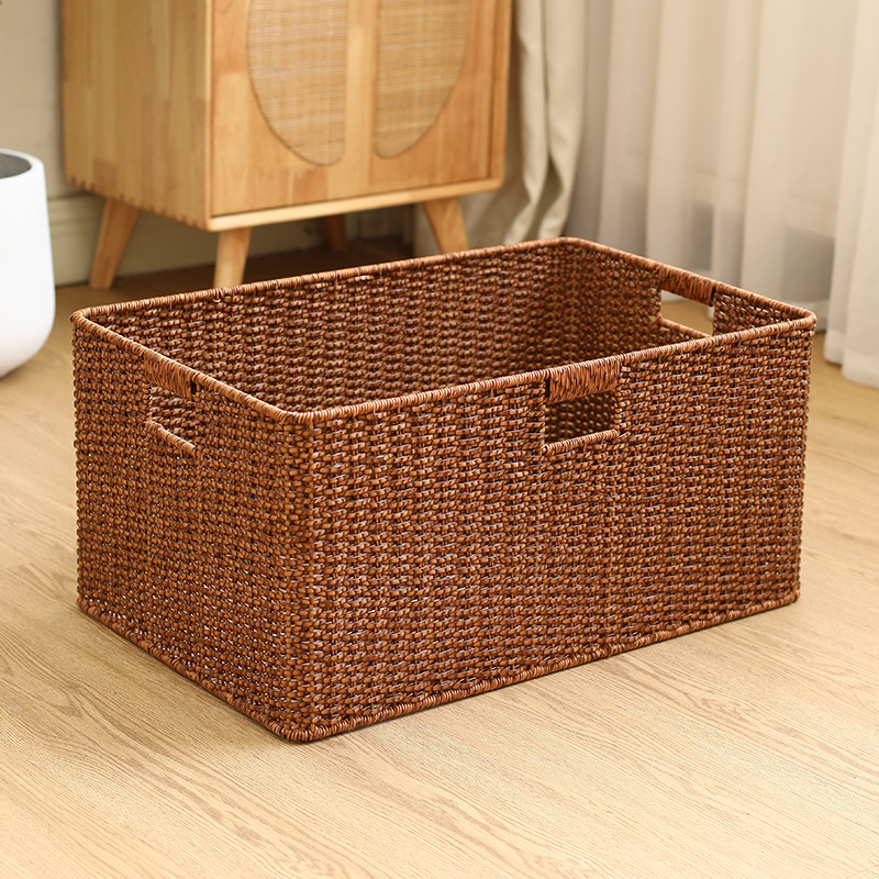 收纳筐超大家用收纳箱衣服被子整理筐仿藤编织客厅阳台橱柜储物篮,淘宝优惠券,粉丝福利购,淘宝优惠卷