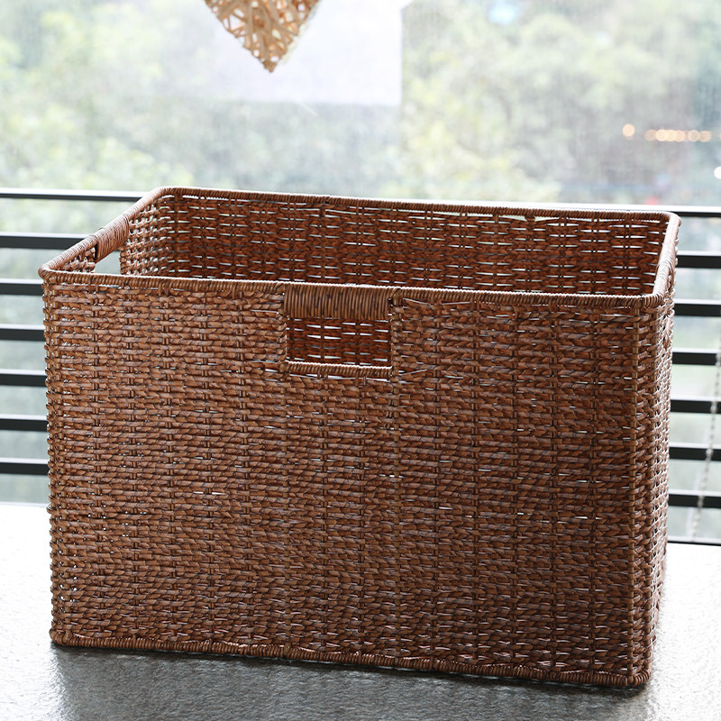 仿藤编橱柜收纳筐整理篮子 书架格子内置收纳篮 衣帽间储物收纳箱,淘宝优惠券,粉丝福利购,淘宝优惠卷